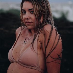 LA hearts bikini top